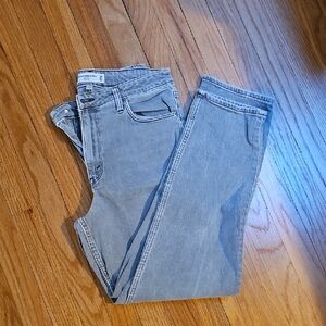Abercrombie & Fitch Light Grey Straight Leg Jeans